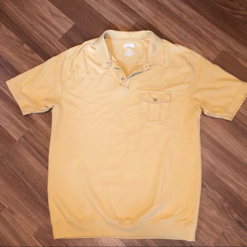 Duluth Light Gold Polo Easy Fit Banded Bottom LT